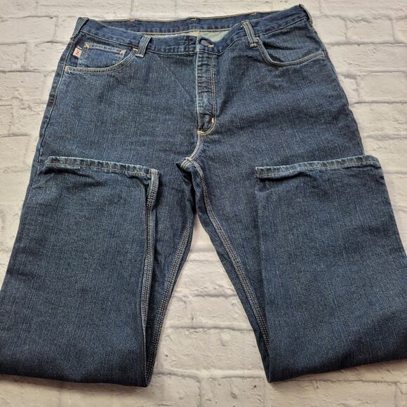 Flame Resistant Carhartt NFPA 2112/CAT 2 Self Extinguishing Work Jean size 40x30 - Picture 2 of 15